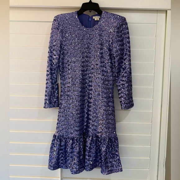 Shoshanna Dresses & Skirts - Shoshanna Sparkling Blue Long Sleeve Dress
